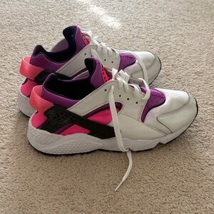 Nike White Pink Purple Black Athletic Sneakers